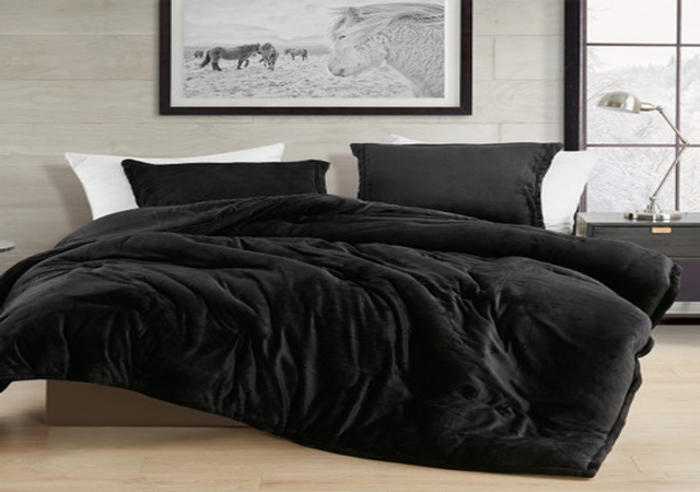 Coma Inducer® Oversized Comforter - Touchy Feely® - Black