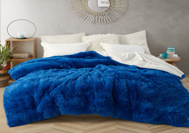 Coma Inducer® Duvet Cover - Are You Kidding? - Royal Blue/White
