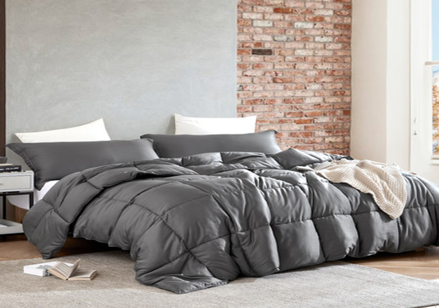 Snorze® Cloud Comforter - Coma Inducer® Ultra Cozy Bamboo - Oversized Comforter in Charcoal