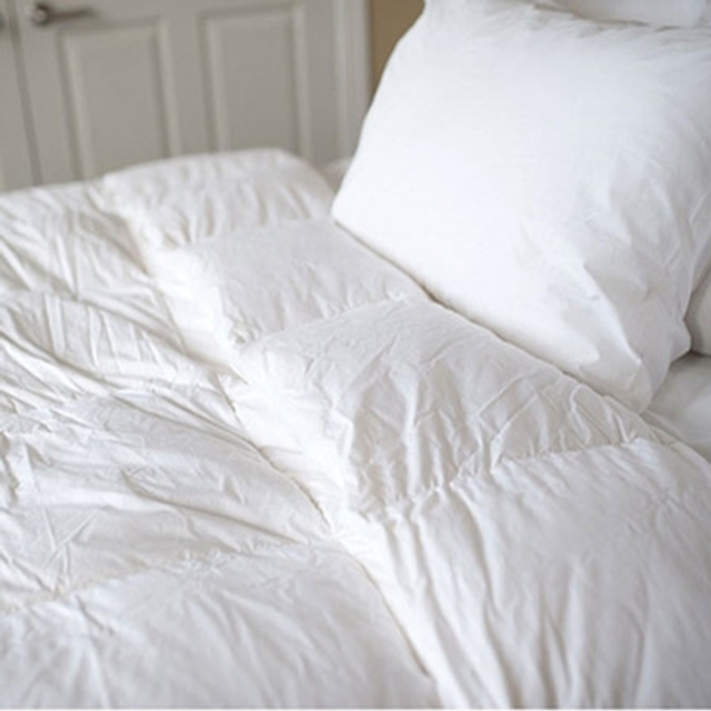 German Cotton European White Goose Down Full Comforter - Oversized Full XL Bedding