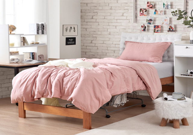 Natural Loft® Twin XL Comforter - Silver Pink