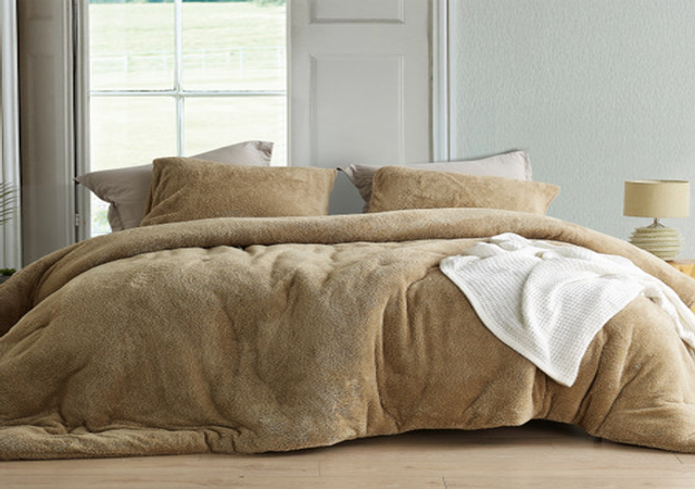 Coma Inducer® Oversized Comforter - Teddy Bear - Taupe Natural