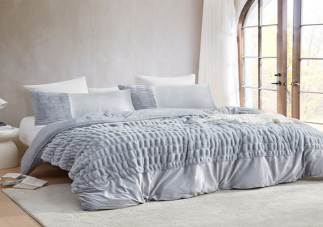 Sorry Not Sorry Again - Coma Inducer® Oversized Comforter - Cloud Gray