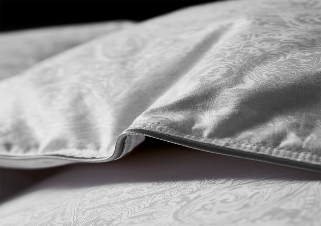 HGOOSE® - Jacquard 90% Hungarian White Goose Down Comforter - Oversized Queen