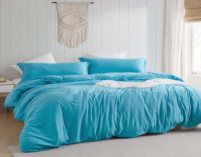Natural Loft® King Comforter - Aqua