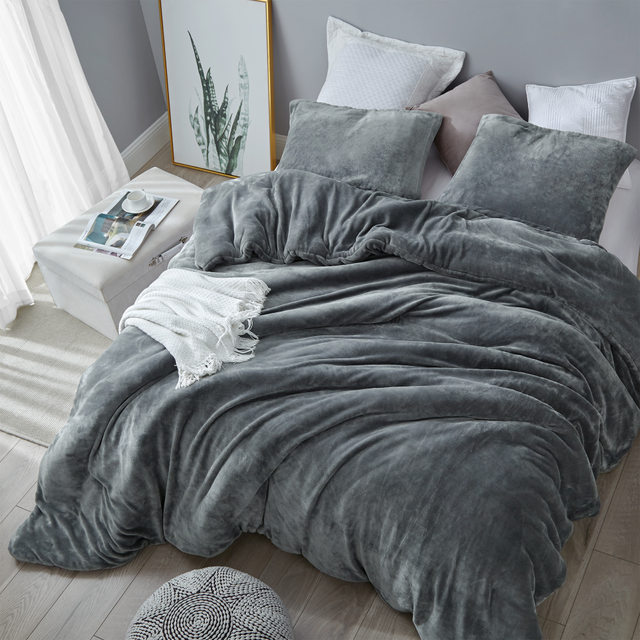 Coma Inducer® Oversized King Comforter - The Original Plush - Steel Gray